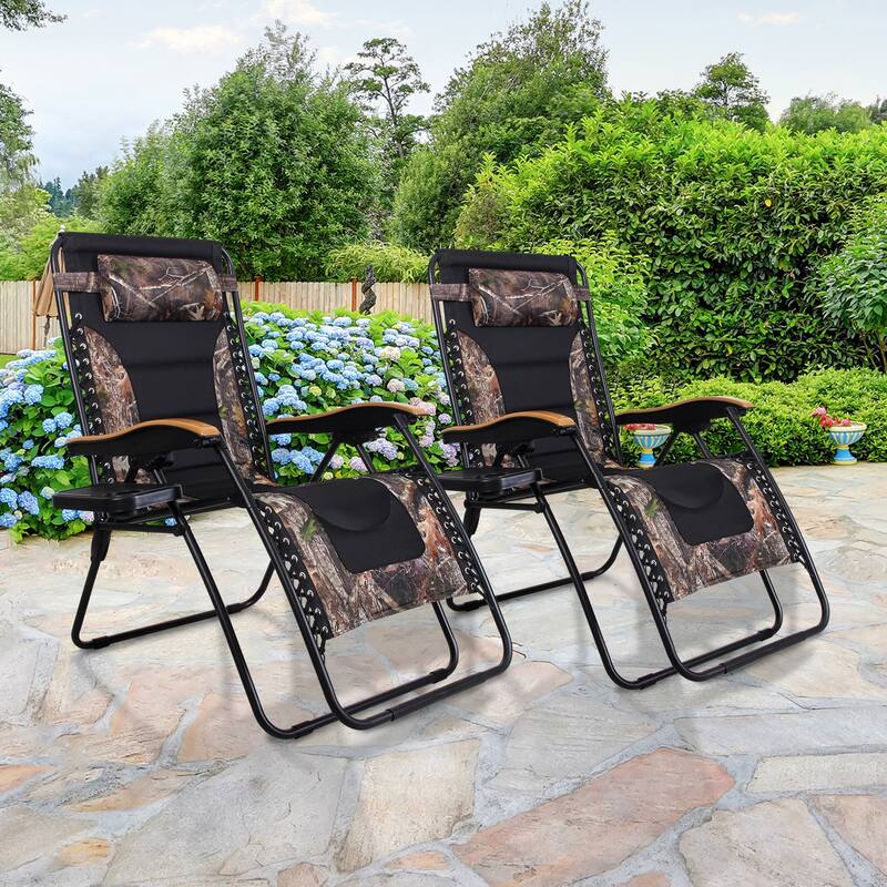 2-piece Padded Oversize XL Padded Zero Gravity Chair