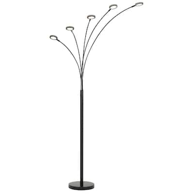72" Five Light Led Arc Floor Lamp
