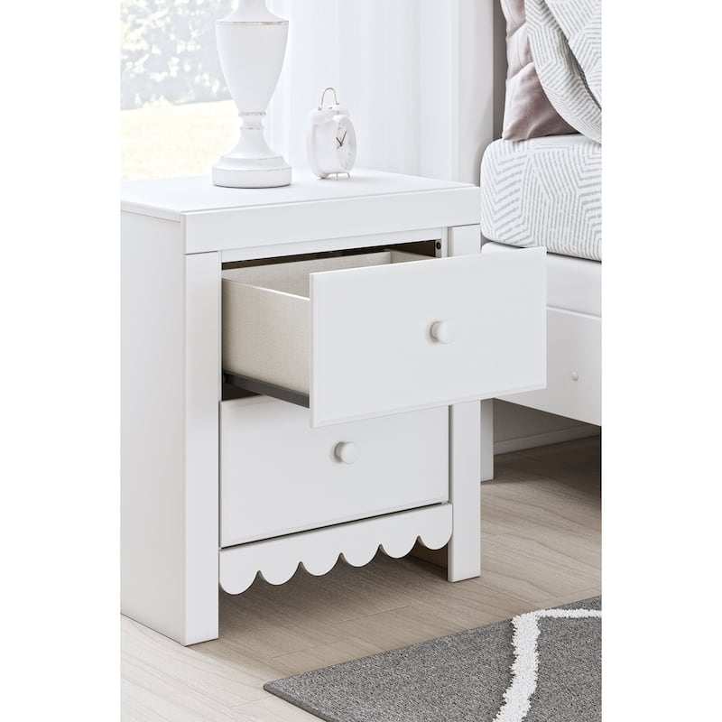 Signature Design by Ashley Mollviney White Nightstand