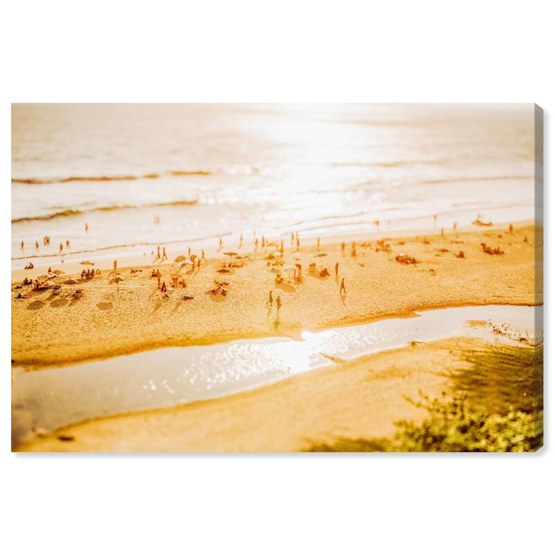 Wynwood Studio Canvas Nautical and Coastal A Beach Through My Lenses Brown and Amber Nautical & Coastal Wall Art Canvas Print