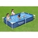 preview thumbnail 17 of 21, Bestway Steel Pro 8.5'x67"x24" Rectangular Above Ground Outdoor Swimming Pool