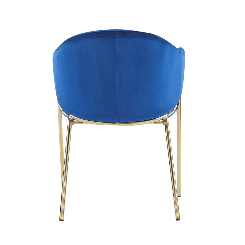 Christopher Knight Home - Victoria Velvet Upholstered Dining Chair Set with Gold Metal Frame