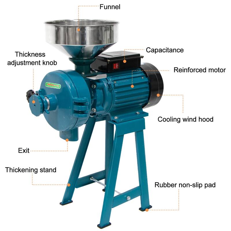 DoCred Electric Grinder Mill, Wet and Dry Cereals Grinder w/Funnel