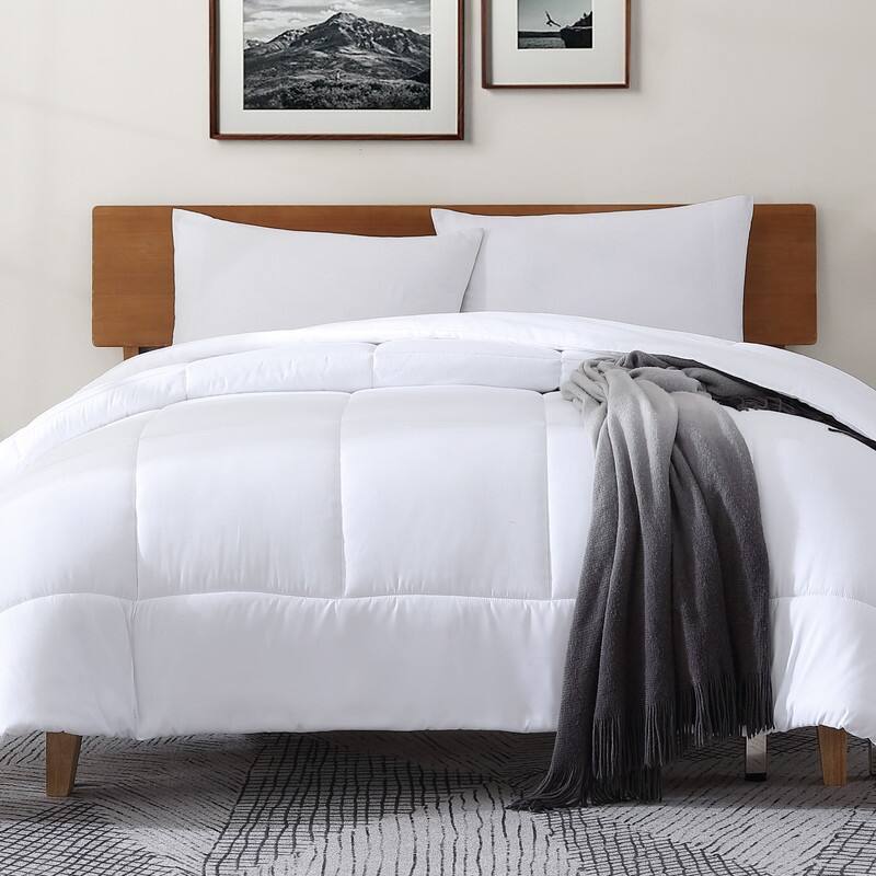 Swift Home All-Season Down Alternative Single Comforter & Duvet Insert 1-Piece Bedding - White Color Only