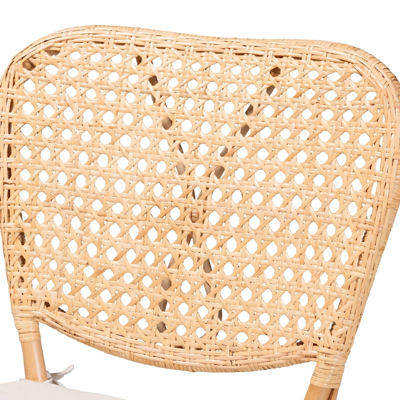 Nadira Bohemian Natural Brown Finished Rattan Dining Chair