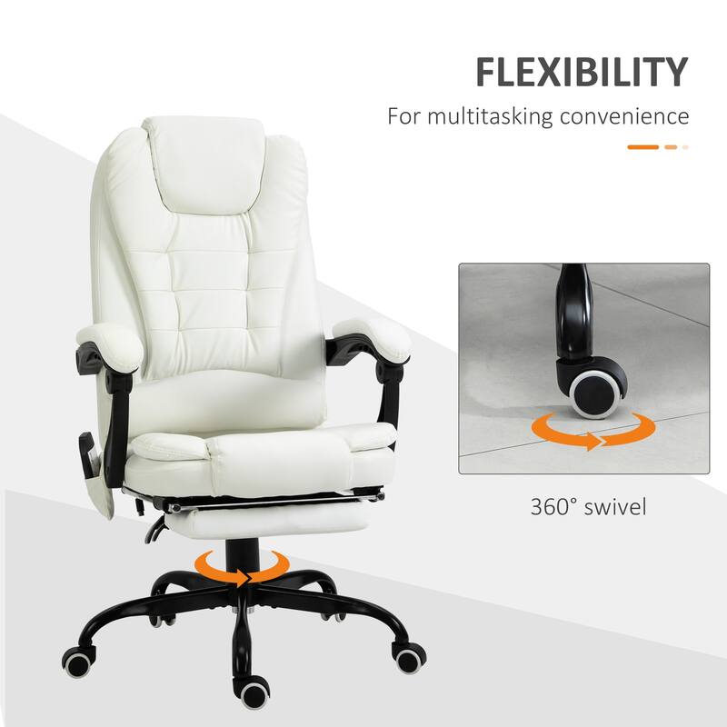 Adjustable Massage Office Massage Chair with Recline Footrest High Back Support and Remote Control