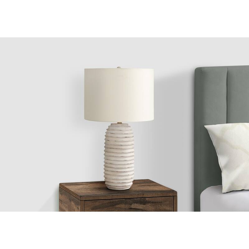 Lighting, 28"h, Table Lamp, Cream Resin, Ivory / Cream Shade, Transitional