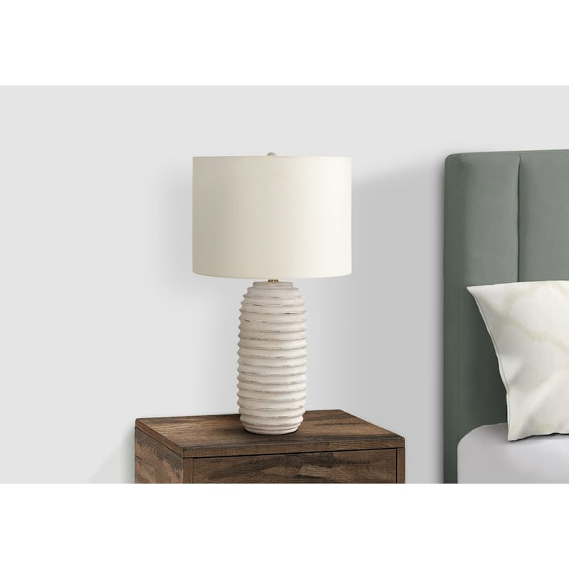 Lighting, 28"h, Table Lamp, Cream Resin, Ivory / Cream Shade