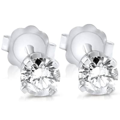 3/8ct Diamond Studs White Gold