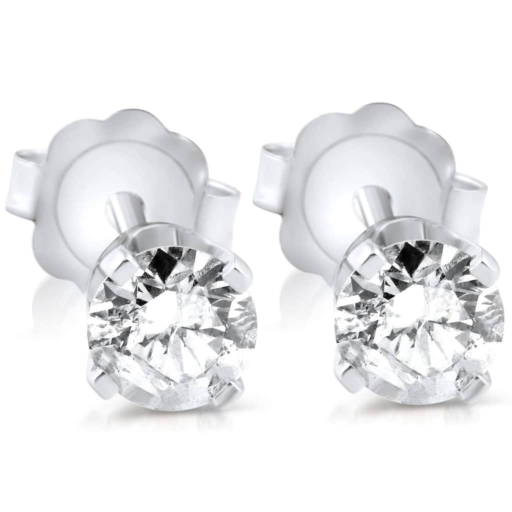 3/8ct Diamond Studs White Gold