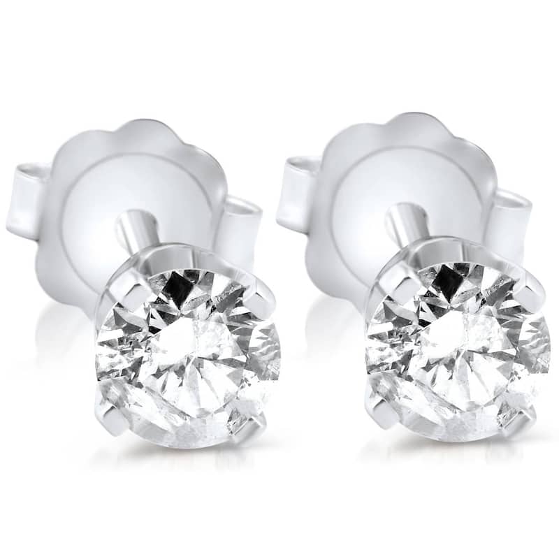 Bliss Diamond 3/8ct Diamond Studs White Gold - White