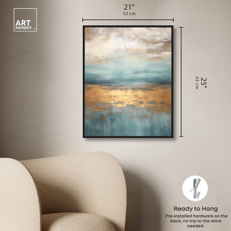 Cloudscape in Gold III Canvas by Art Remedy