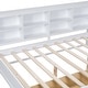 preview thumbnail 9 of 16, Wooden Full Size DayBed with 2 Drawers, DayBed with Storage Shelf and USB Charging Ports,White
