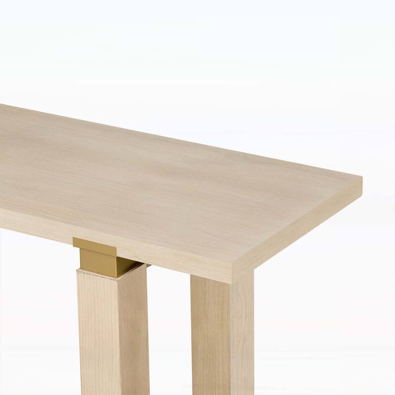 Modern Console Table with Metal Accents