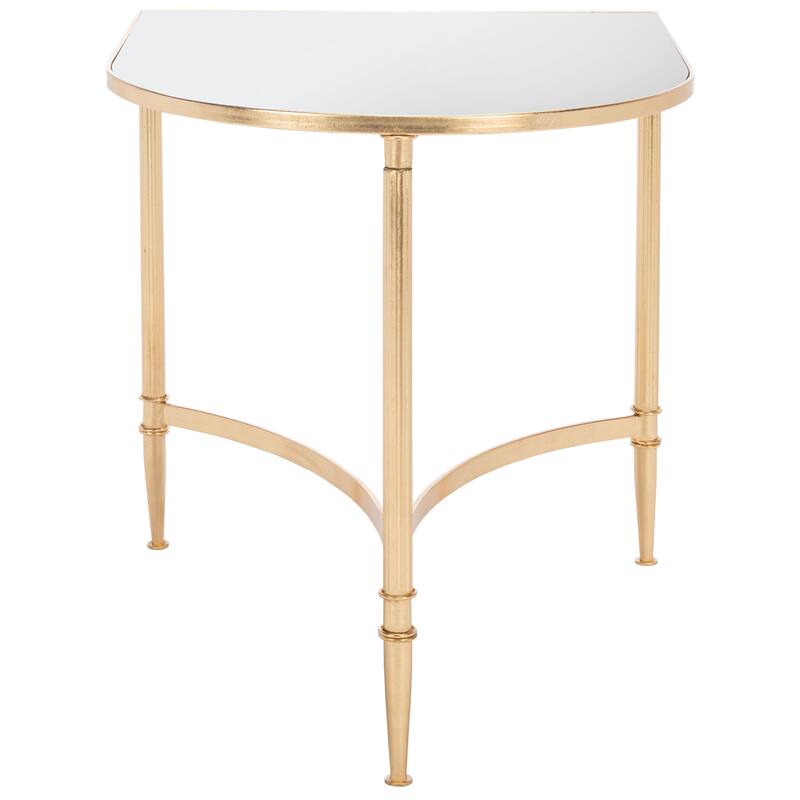 SAFAVIEH Treasures Earlean Gold/ Mirror Top Accent Table - 19.9" x 17.9" x 20" - 20Wx18Dx20H