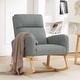 preview thumbnail 59 of 83, HOMYKA 28" Wide Rocking Chair for Nursery with Solid Wood Leg Set of 2