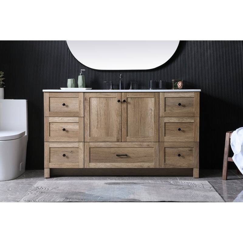 Elegant Lighting VF2860 Soma 60" Free Standing Single Basin Vanity Set