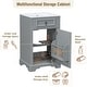 preview thumbnail 5 of 18, GDFStudio - Lisa 20" Bathroom Vanity with Ceramic Sink, Soft-Close Door & Storage Rack