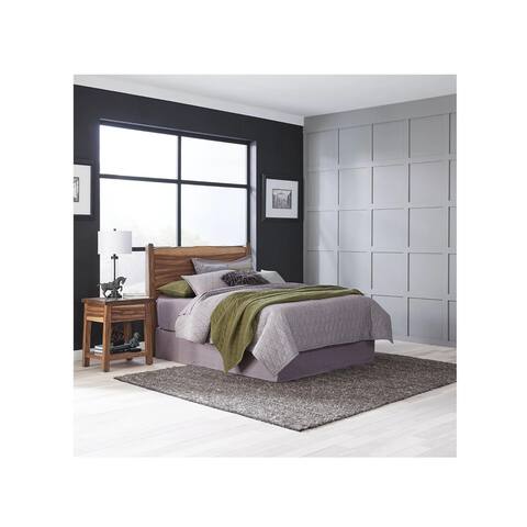 Homestyles 2-Piece Forest Retreat Queen Headboard and Nightstand Set