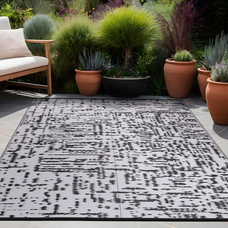 Beverly Rug Reversible Mats Plastic Outdoor Rug for Camping, Patio, Backyard, RV, Picnic, Deck