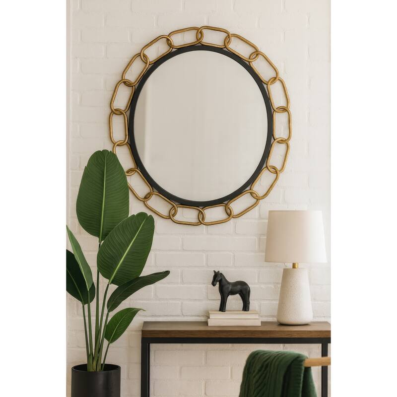 Varaluz Chains of Love Round Wall Mirror