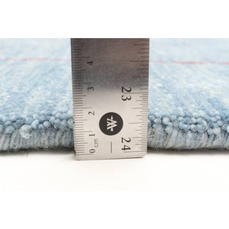 ECARPETGALLERY Hand Loomed Kashkuli Gabbeh Light Blue Wool Rug - 4'0 x 5'8