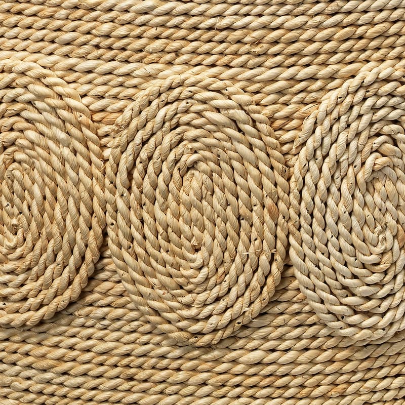 Jamie Young Barbados Oval Corn-Straw Side Table