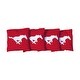 preview thumbnail 1 of 1, Southern Methodist University Mustangs Red Cornhole Bags All-Weather Resin Filled