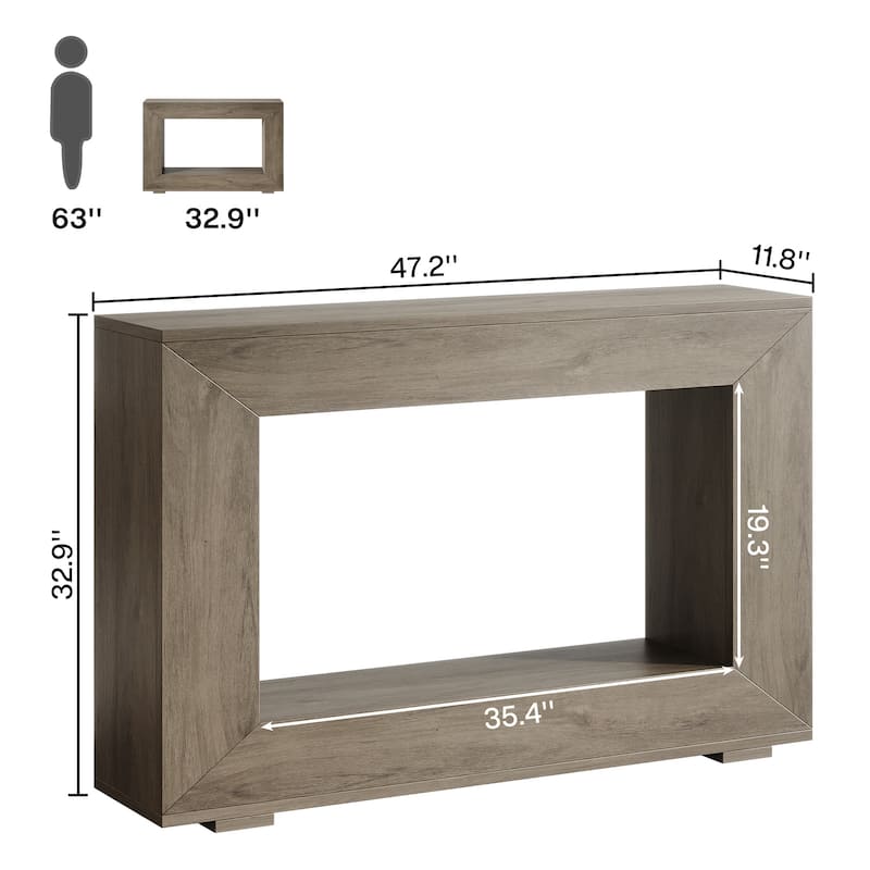 47 Inches Narrow Console Sofa Table for Entryway - 47.24" L x 11.81" W x 32.87" H