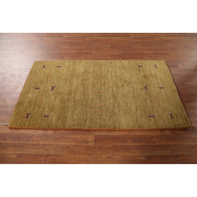 Animals Tribal Gabbeh Indian Accent Rug Handmade Modern Wool Carpet - 3'0"x 5'3"