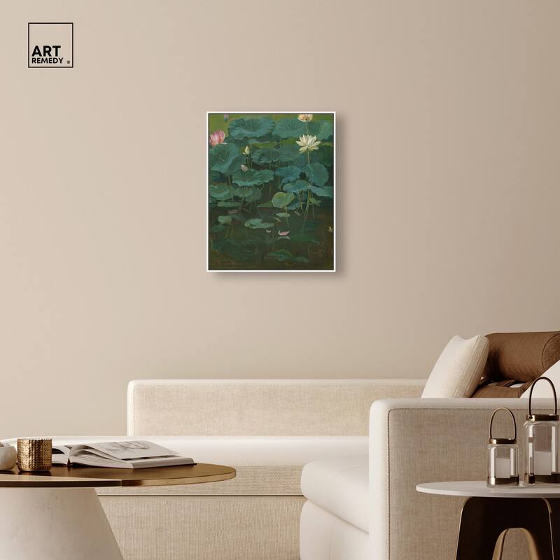 Theodore Wores Lotus Canvas by Art Remedy