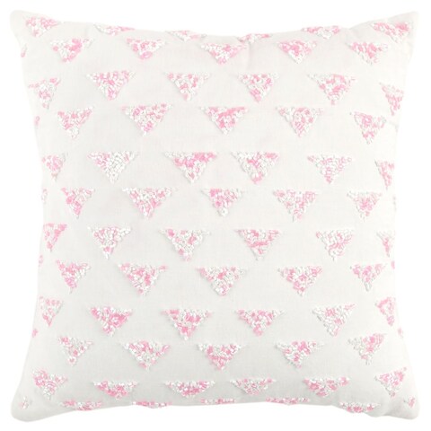 Pink Geometric Sequins Pillow