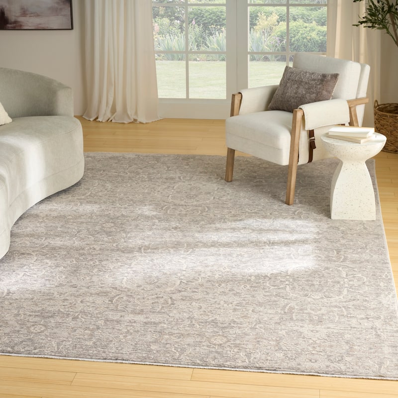 Nourison Shadows Indoor only Grey Persian Area Rug