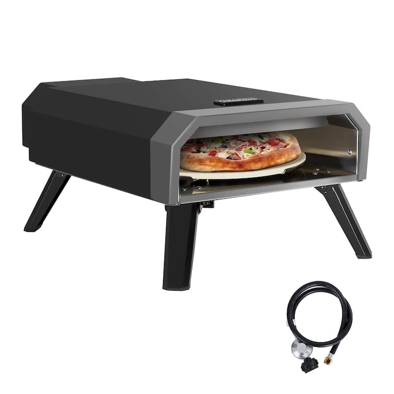 Royal Gourmet GP1301 Portable Gas Pizza Oven with 13-Inch Pizza Stone - Black
