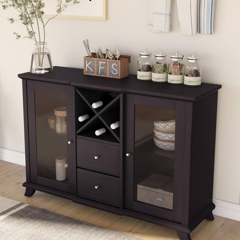 DH BASIC Modern 47" Buffet Server with Wine Storage by Denhour