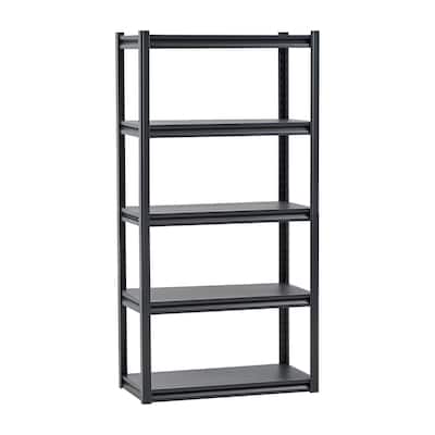 Black Steel Adjustable Garage Shelves, 3000 lbs Heavy-Duty Rack