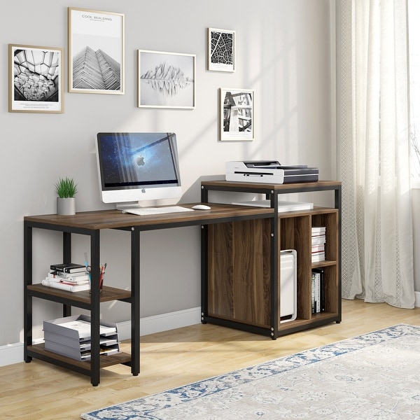 Computer table with printer best sale stand