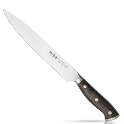 JoyJolt 8-in Slicing Knife High Carbon Steel Kitchen Knife - Stainless Steel