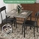 preview thumbnail 13 of 21, Dining Table Set, 3 Pcs Space Saving Kitchen Table with 2 Chairs - 29.1x29.1x30in
