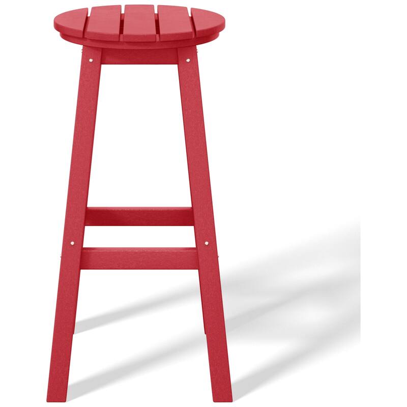 Laguna Hdpe All Weather Outdoor Patio 29" Round Bar Stool (Set Of 3)