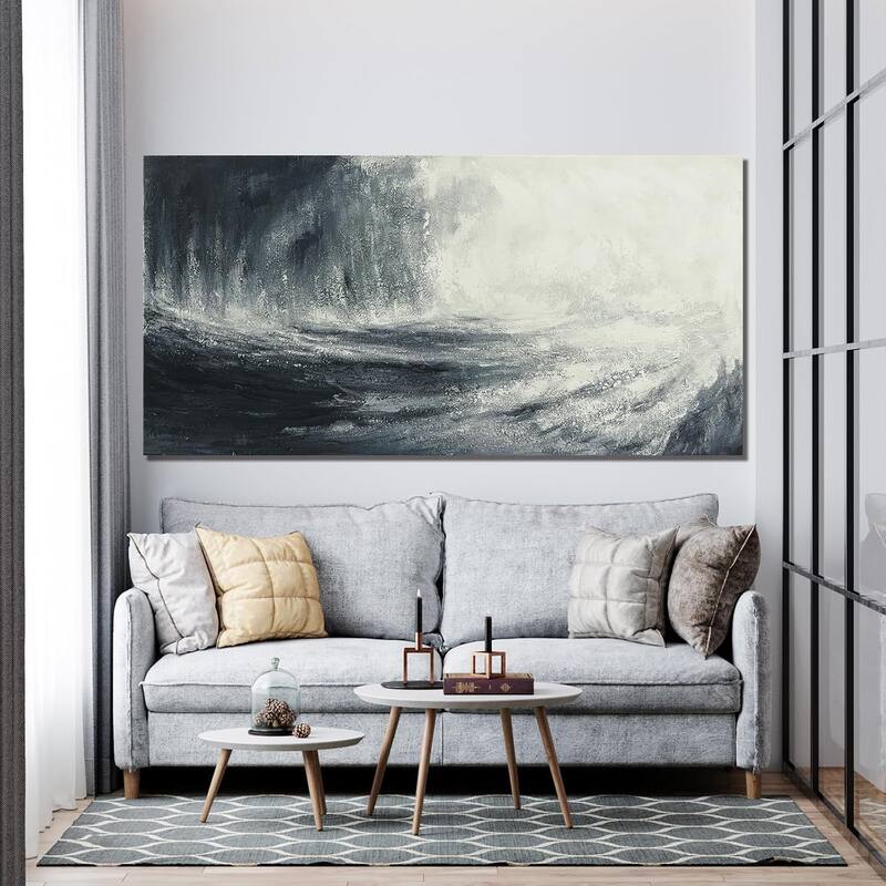 Abstract Art Work Black and White Wall Art Decor