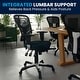 preview thumbnail 7 of 17, Nicholas Mid-Back Black Mesh Multifunction Executive Swivel Ergonomic Office Chair with Adjustable Arms