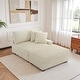 preview thumbnail 109 of 116, Modular Armchair and Ottoman Set with Adjustable Headrest, Flannel Upholstery