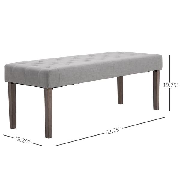 Homcom Simpletufted Upholstered Ottoman Accent Bench With Soft Comfortable Cushion Fashionable Modern Design Overstock 31435600