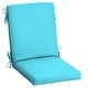 preview thumbnail 11 of 74, Arden Selections Leala Textured Outdoor Dining Chair Cushion Set 44 in L x 20 in W x 3.5 in H - Pool Blue Leala