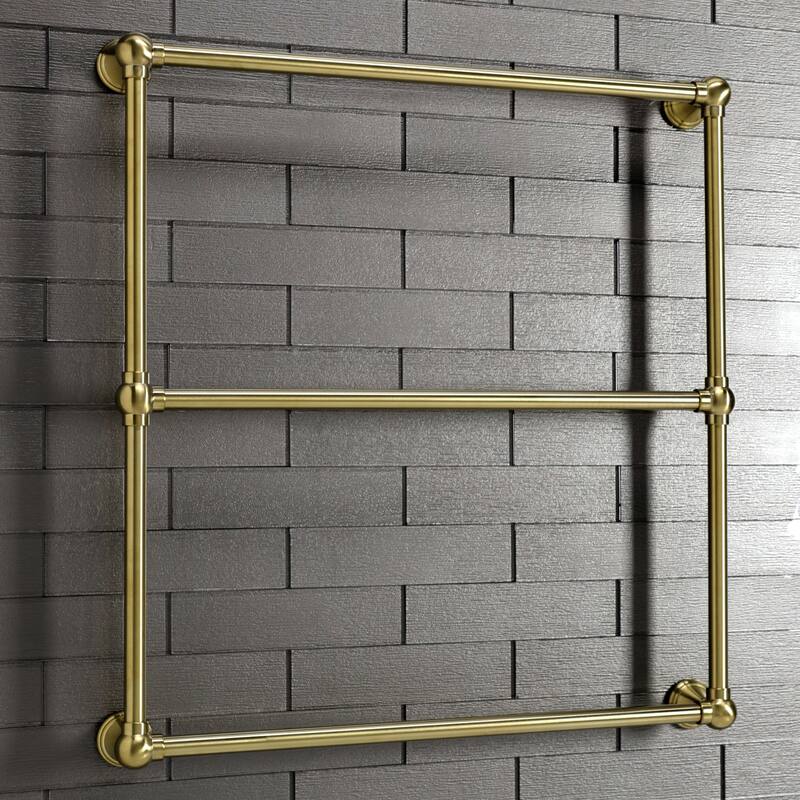Kingston Brass Maximilien 30-Inch Wall Mount 3-Bar Towel Rack