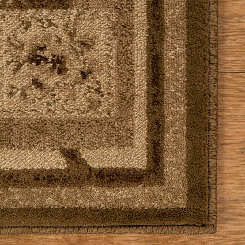 Superior Minimalist Modern Floral Power-Loomed Indoor Area Rug