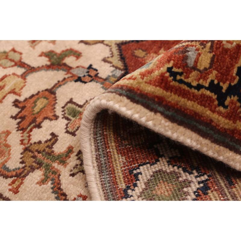 ECARPETGALLERY Hand-knotted Jules Sultane Ivory Wool Rug - 2'6 x 10'0