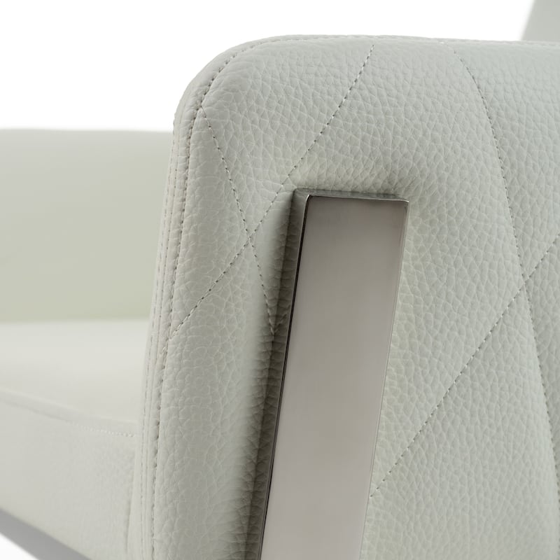 Modrest Robin Modern White Bonded Leather Dining Chair