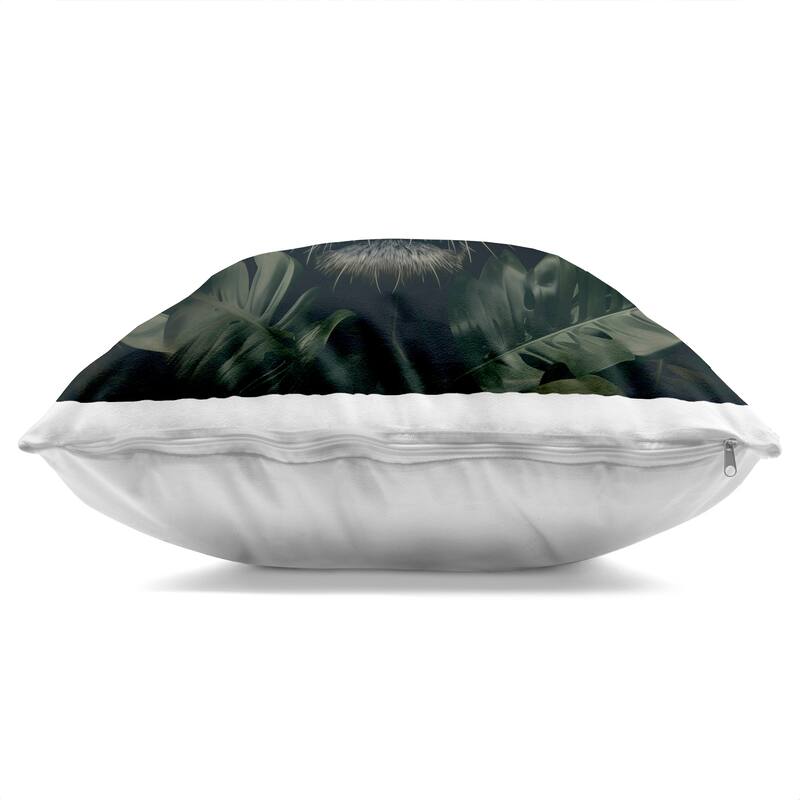 Stupell Leopard in Exotic Palms Decorative Printed Throw Pillow Design by Heidi Kuntz